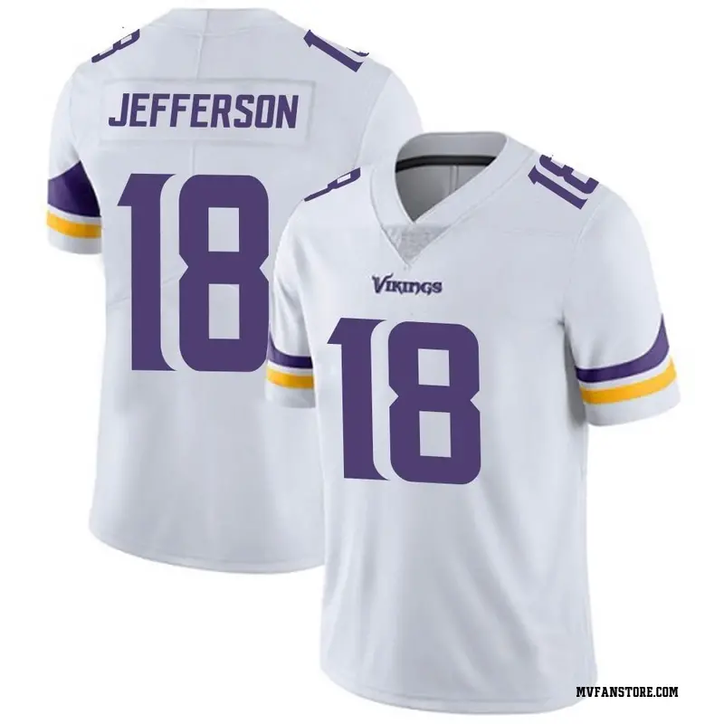 Nike Men's Minnesota Vikings Justin Jefferson #18 Atmosphere Grey Game  Jersey